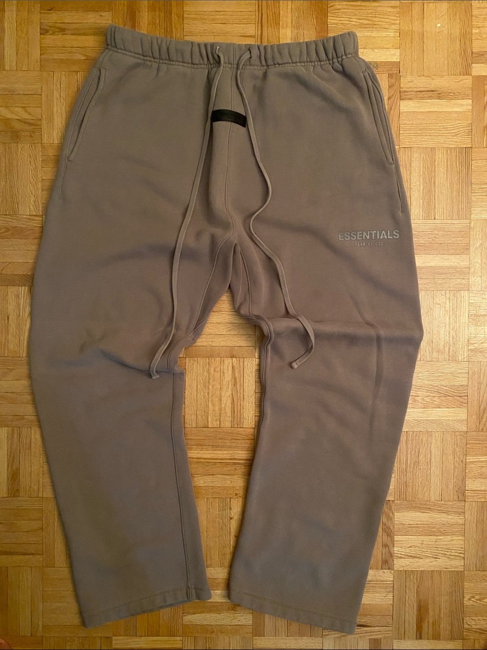 Desert taupe SS22 version fear of god essentials pants mens relaxed fit